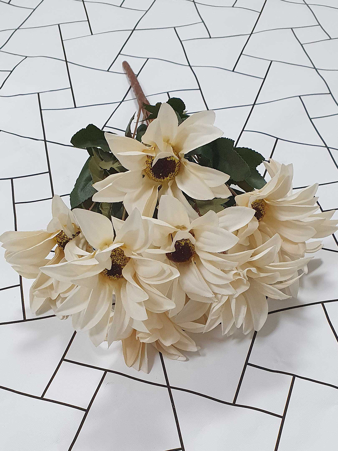 

Art Street Beige & Green Artificial Sunflower Bunch
