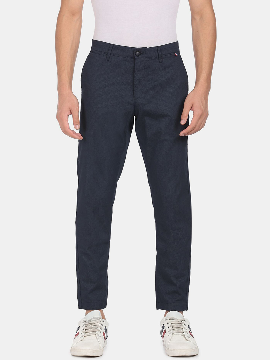 

U S Polo Assn Men Blue Solid Trousers