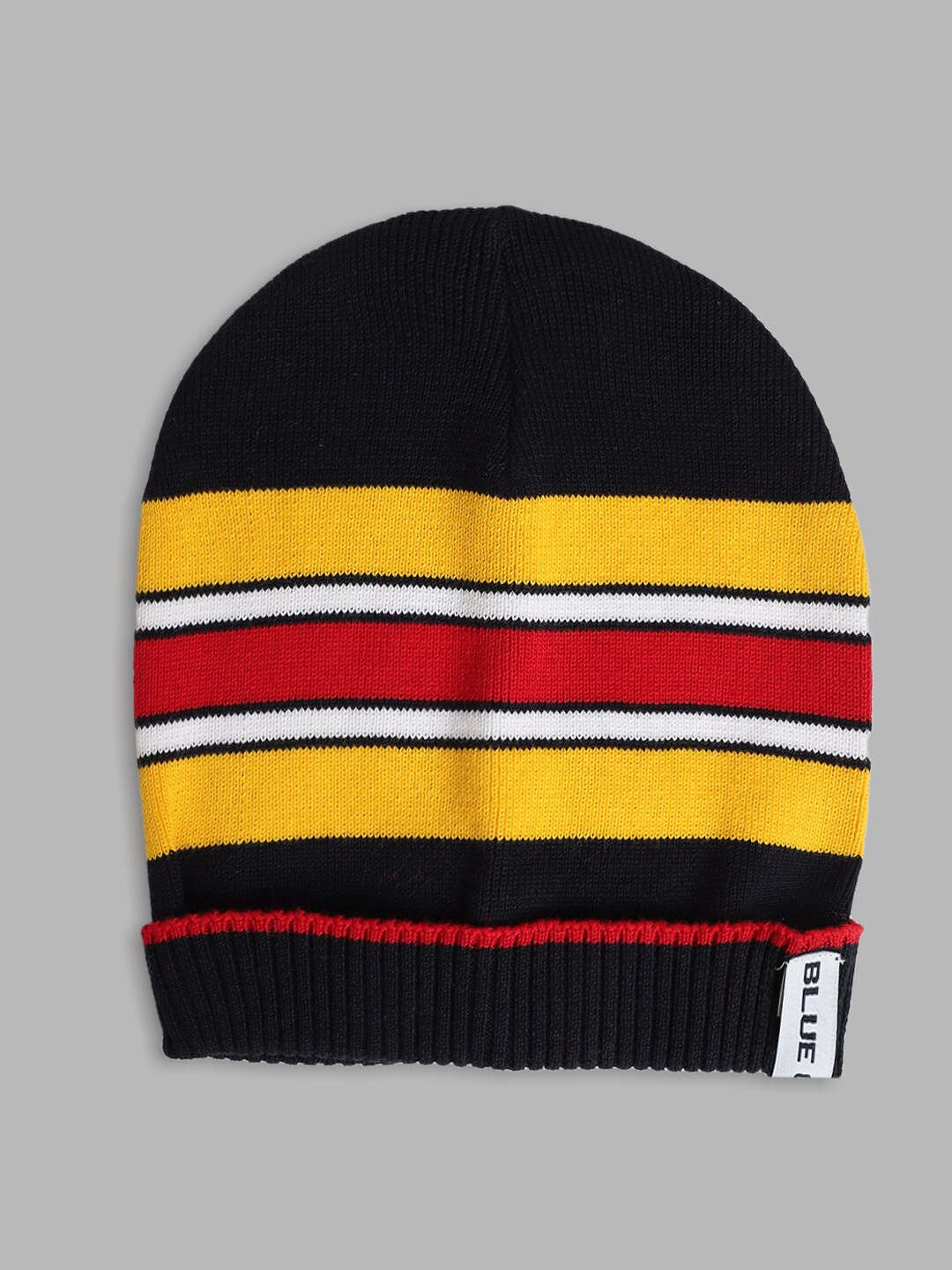 

Blue Giraffe Boys Multi Color Striped Cotton Beanie