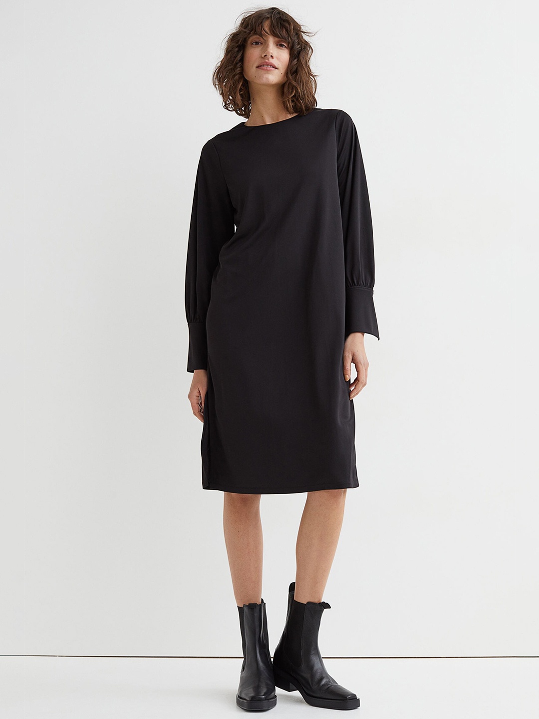 

H&M Women Black Wide Dress