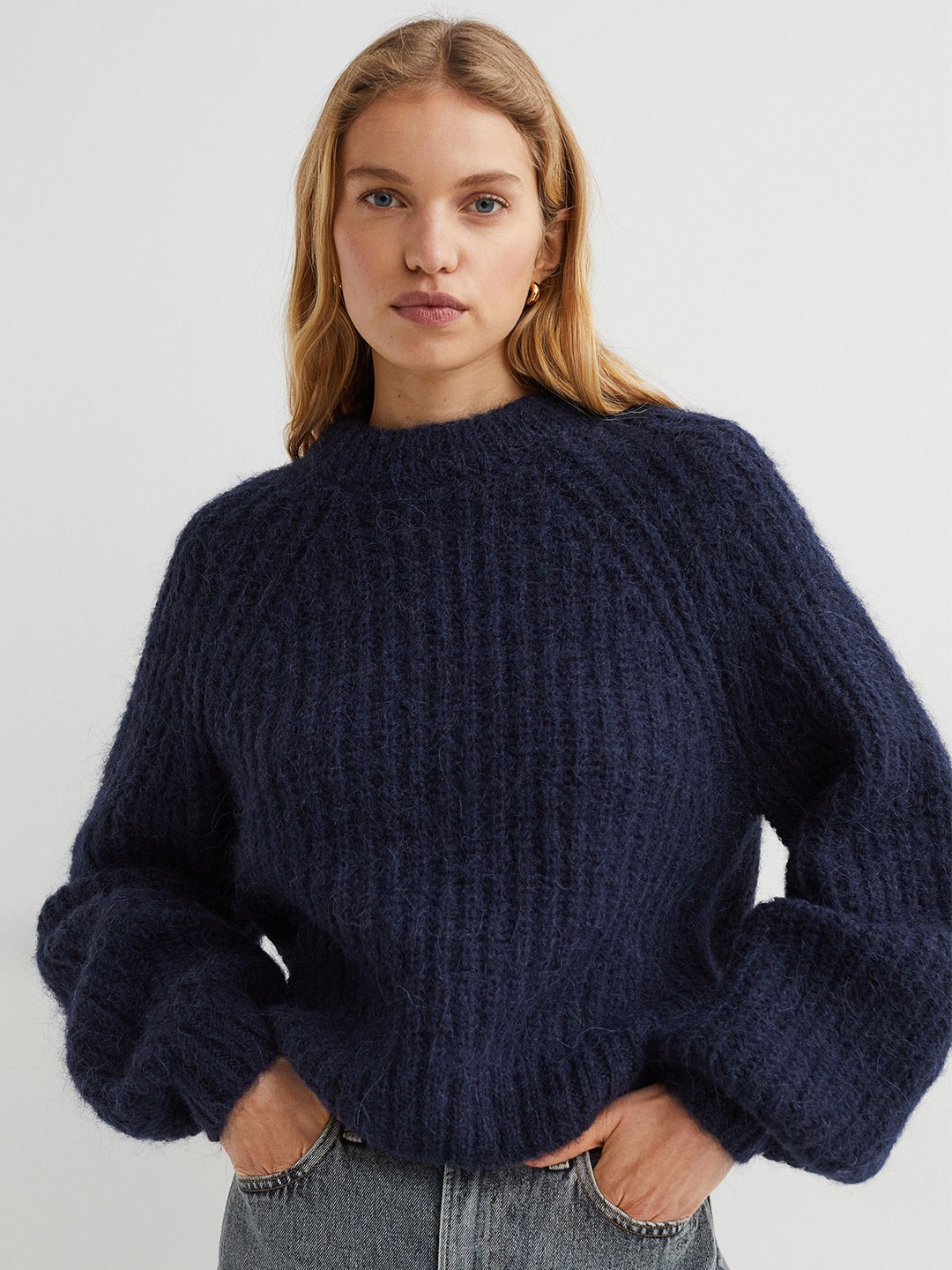 

H&M Women Blue Wool Jumper