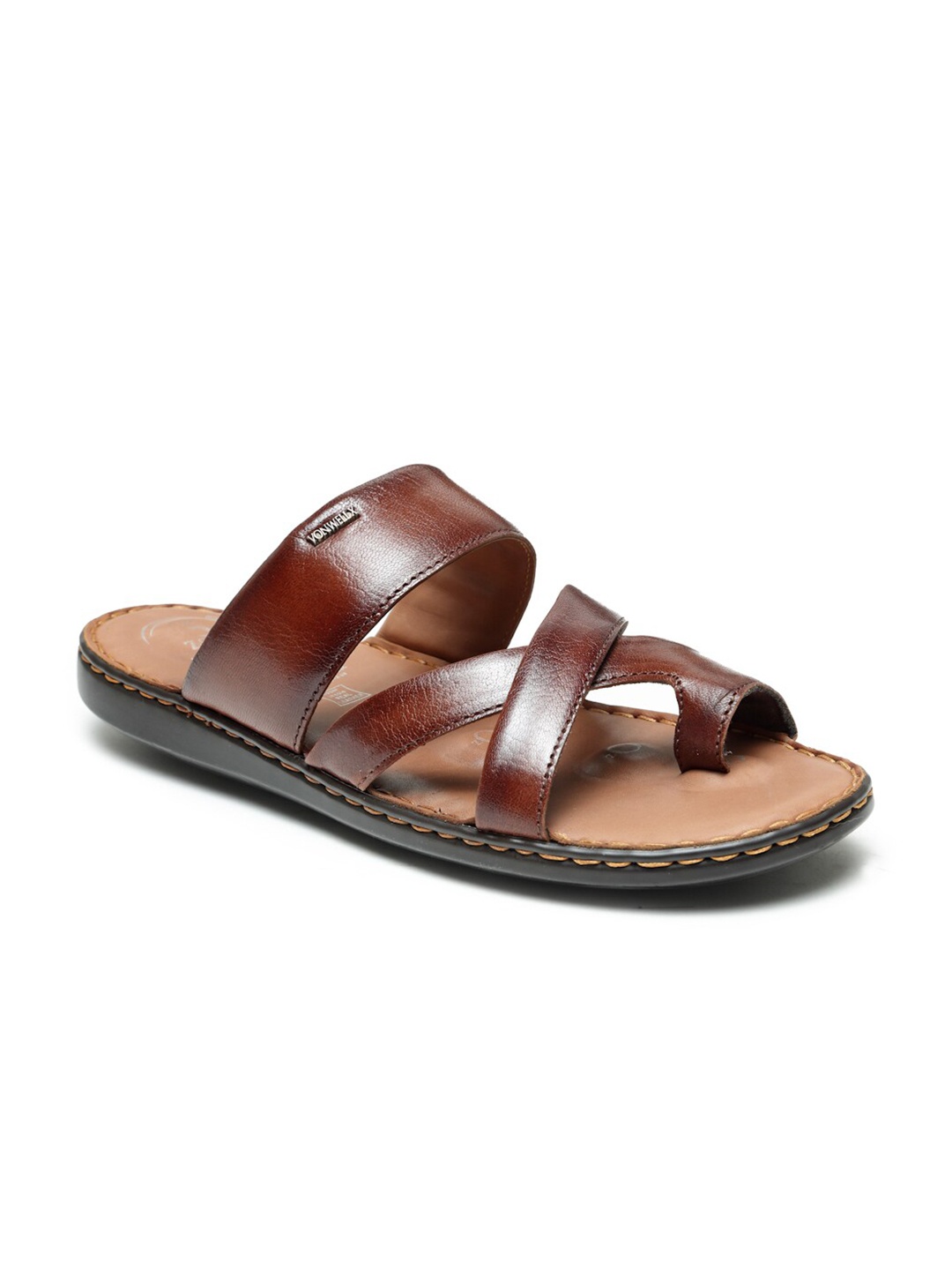 

VON WELLX GERMANY Men Brown & Tan Comfort Sandals