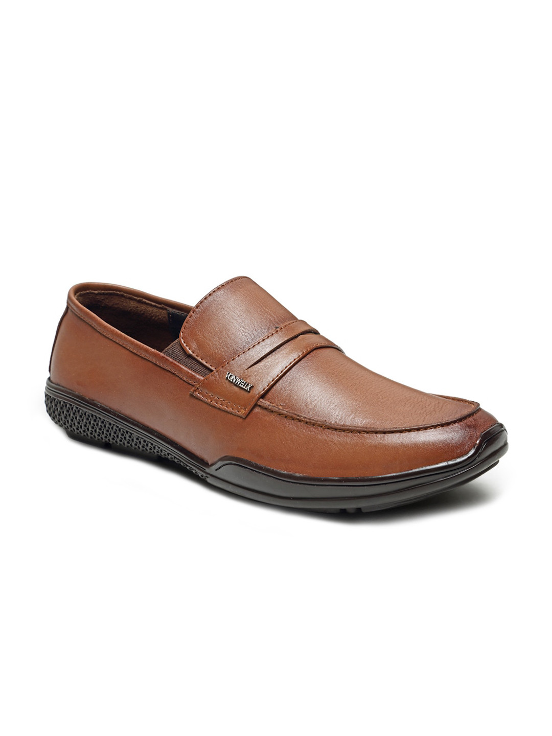 

VON WELLX GERMANY Men Tan Leather Loafers