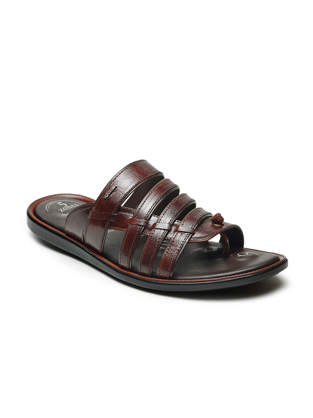 

VON WELLX GERMANY Men Tan & Black Slip-On Flip Flops
