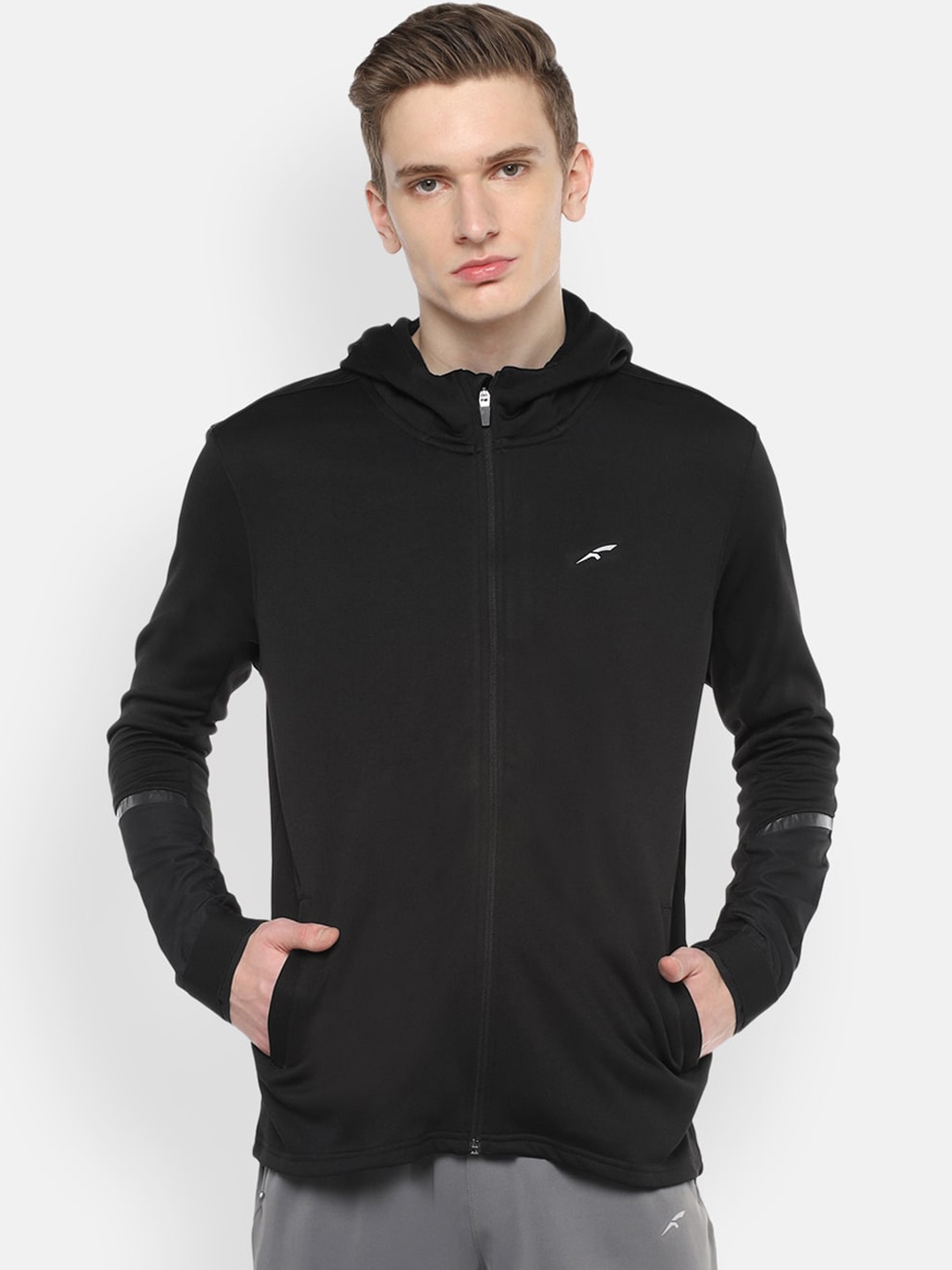 

FURO by Red Chief Men Black Water Resistant Sporty Jacket