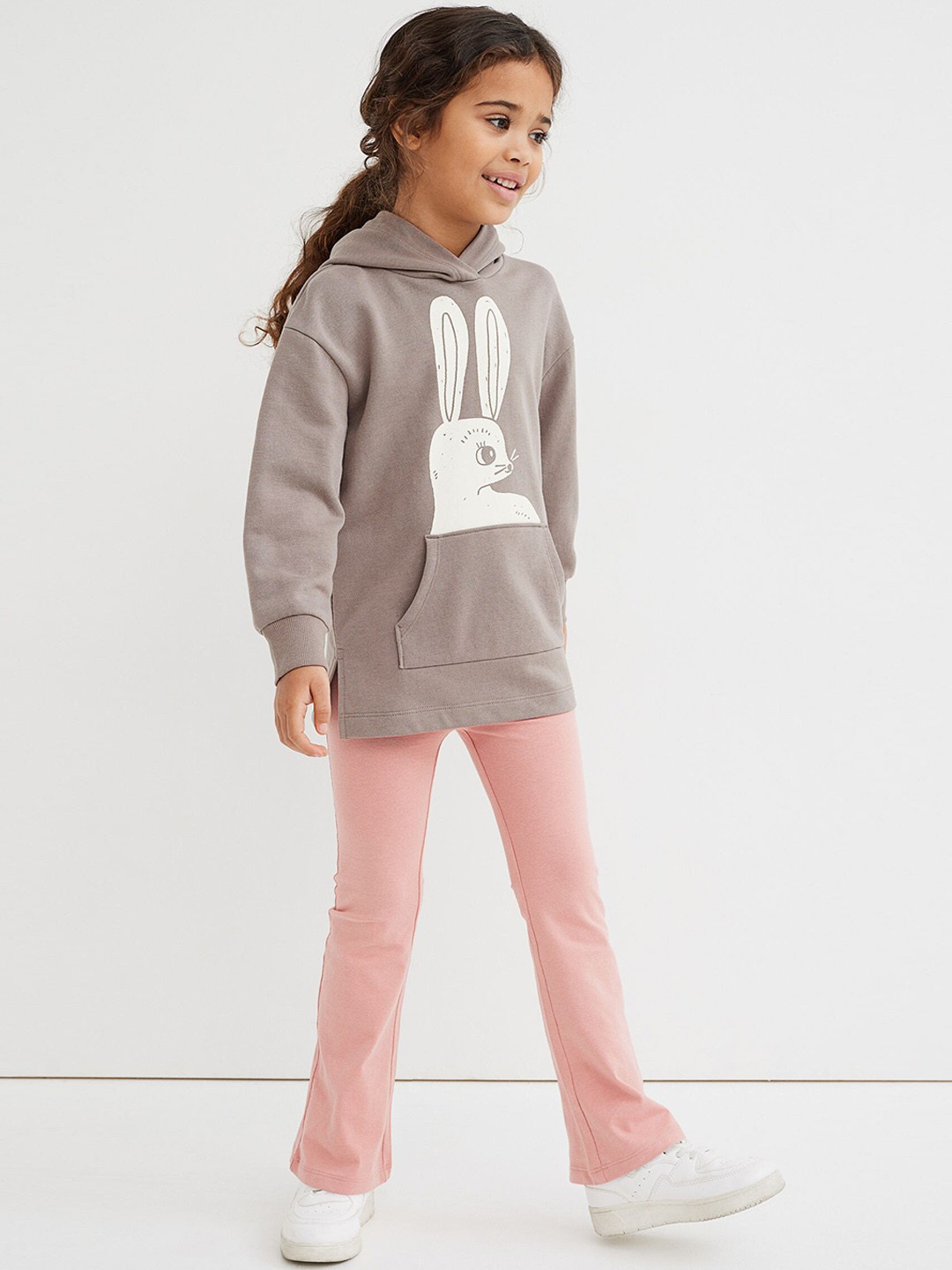 

H&M Girls Grey & Pink 2-Piece Hoodie & Leggings Set