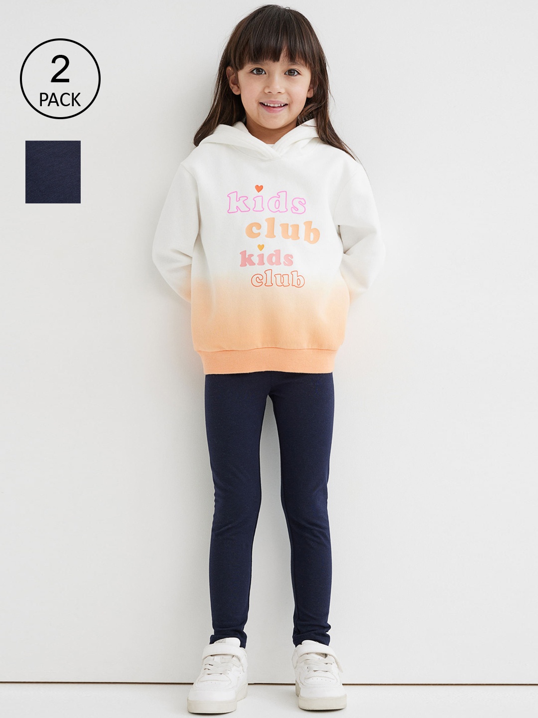 

H&M Girls 2-Pack Navy Blue Leggings