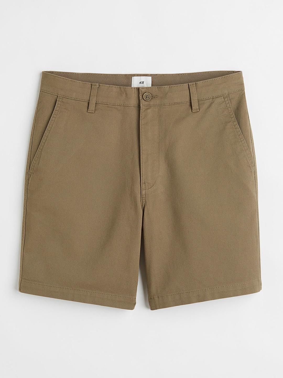 

H&M Men Green Regular Fit Cotton Chino Shorts