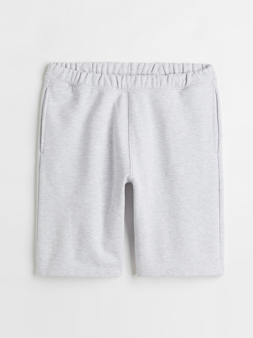 

H&M Men Grey Melange Relaxed Fit Cotton Jogger Shorts
