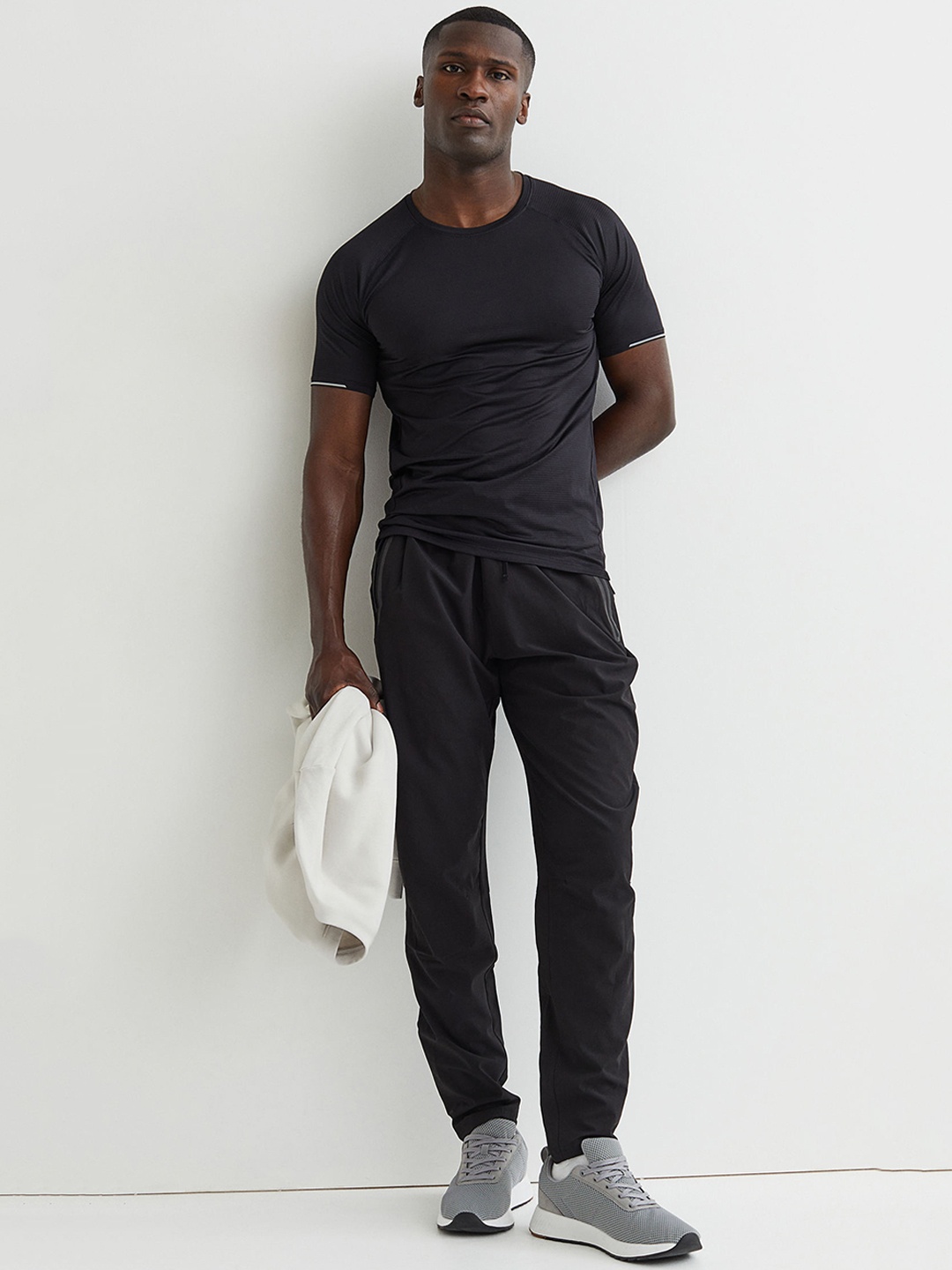 

H&M Men Black Running Trousers