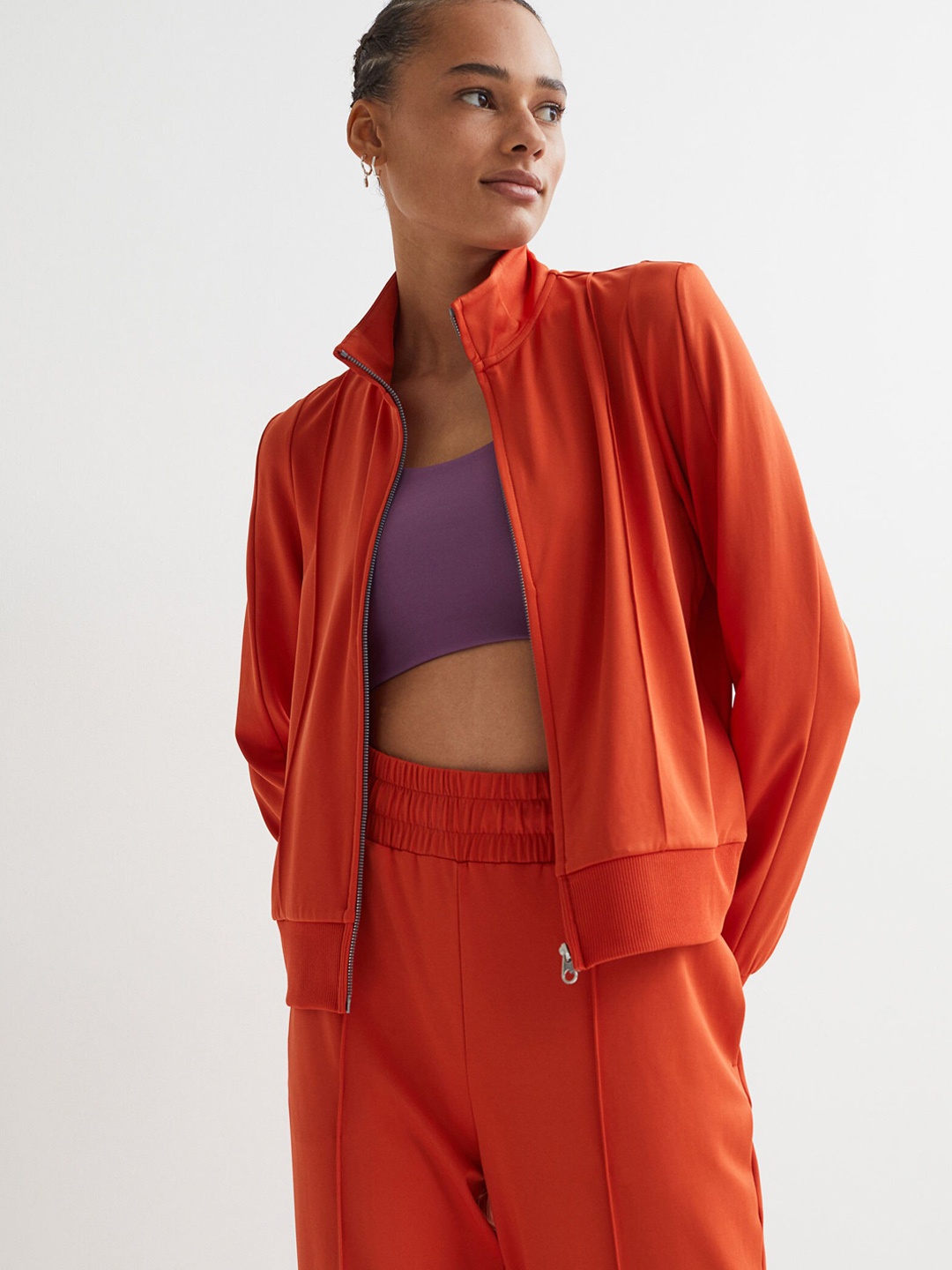 

H&M Women Orange Fast-Drying Track Jacket