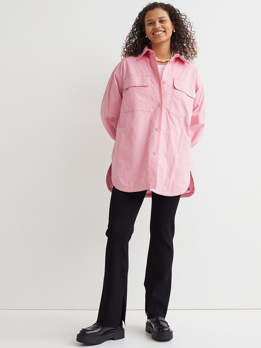 

H&M Women Pink Padded Shacket