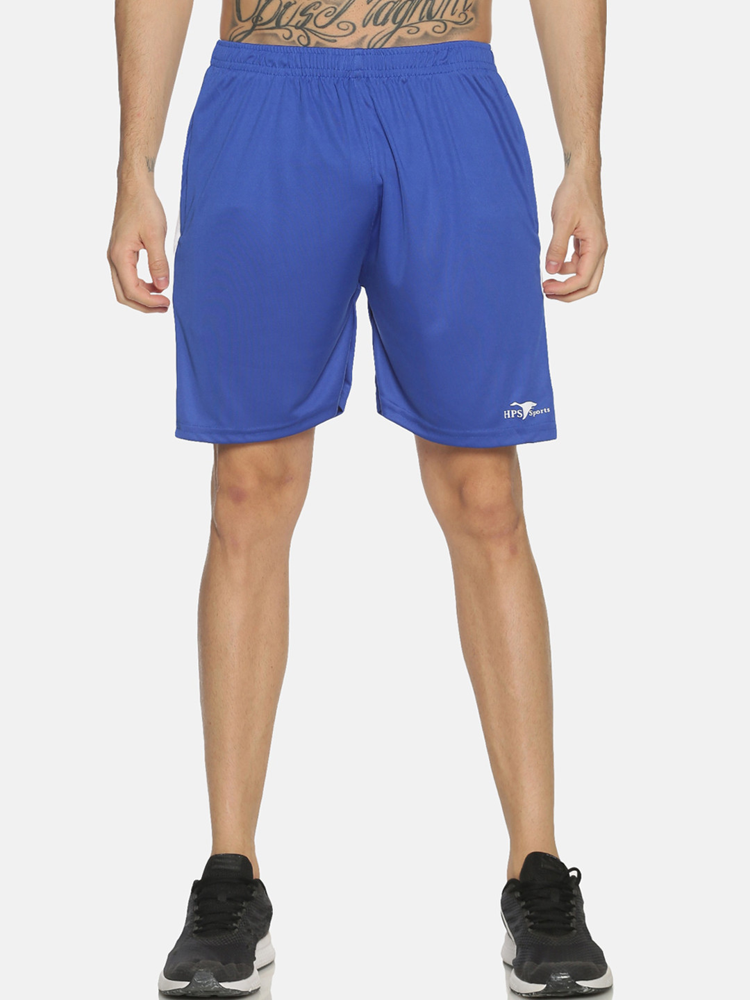 

HPS Sports Men Blue Solid Slim Fit Sports Shorts