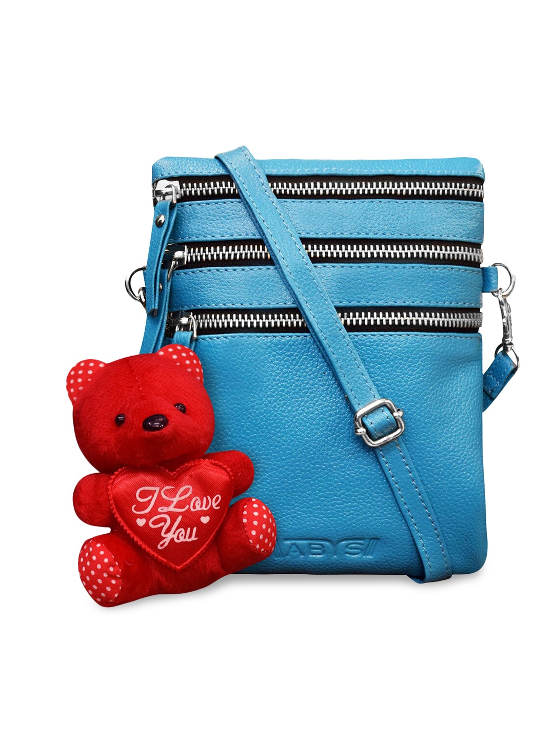 

ABYS Women Blue Genuine Leather Accessory Gift Set