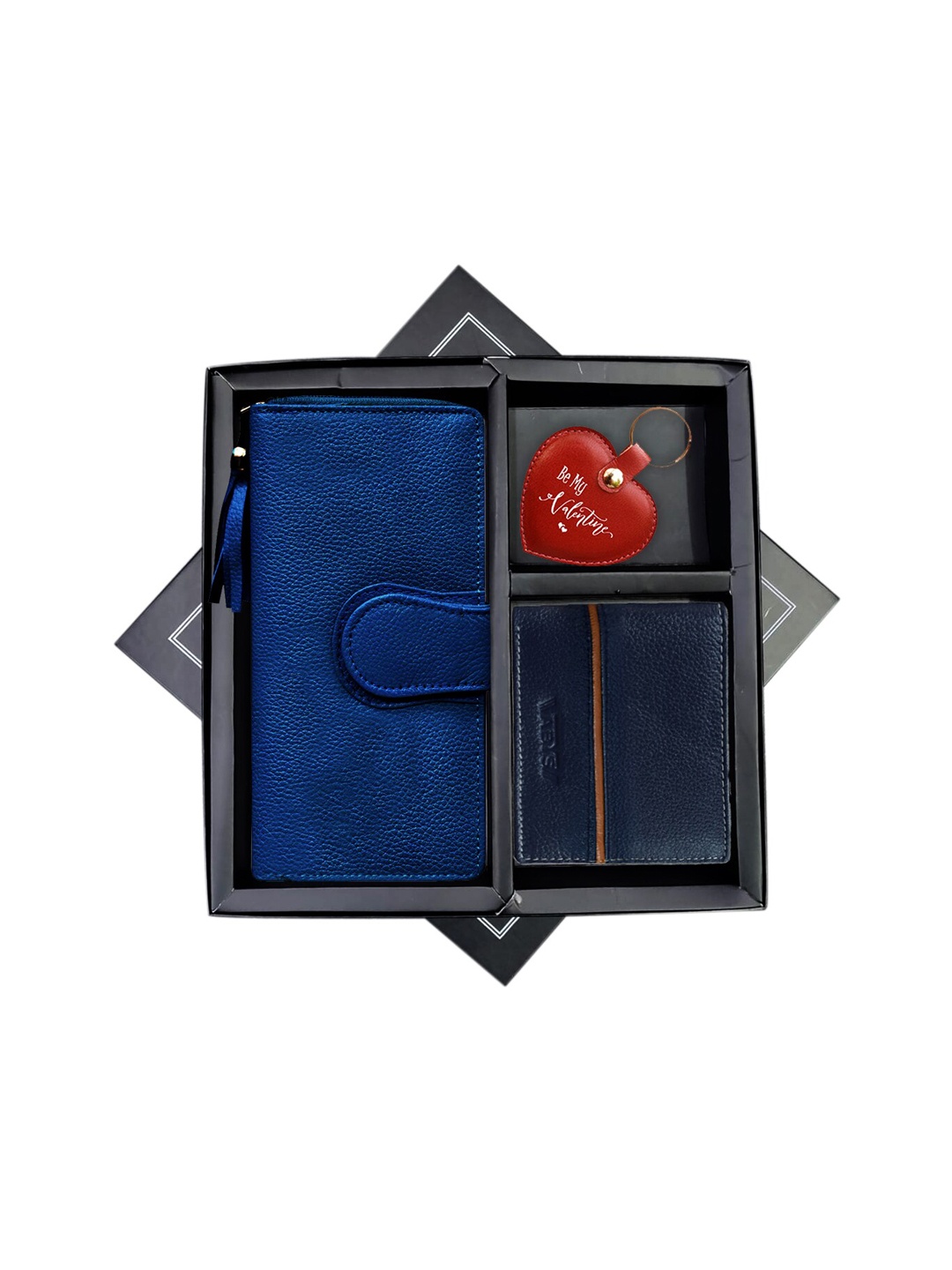 

ABYS Blue Genuine Leather Couple Accessory Gift Set