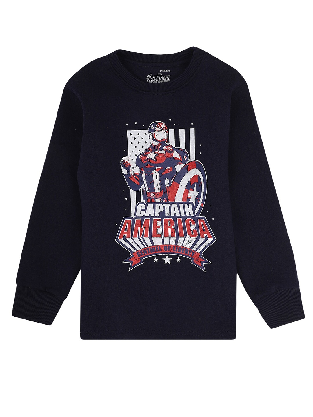

PROTEENS Boys Navy Blue Printed Cotton T-shirt