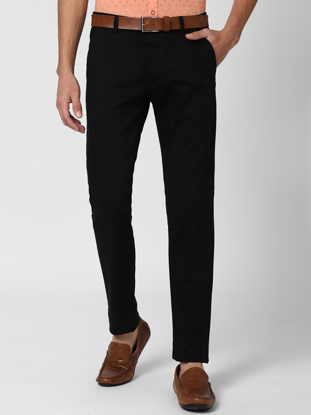 

Peter England Casuals Men Black Slim Fit Trousers