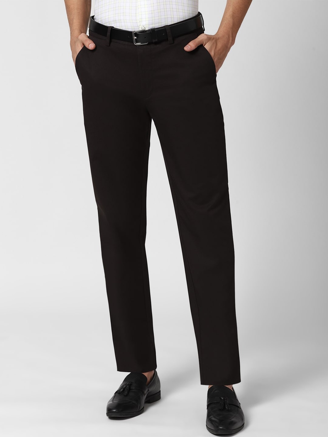

Peter England Casuals Men Black Slim Fit Trousers