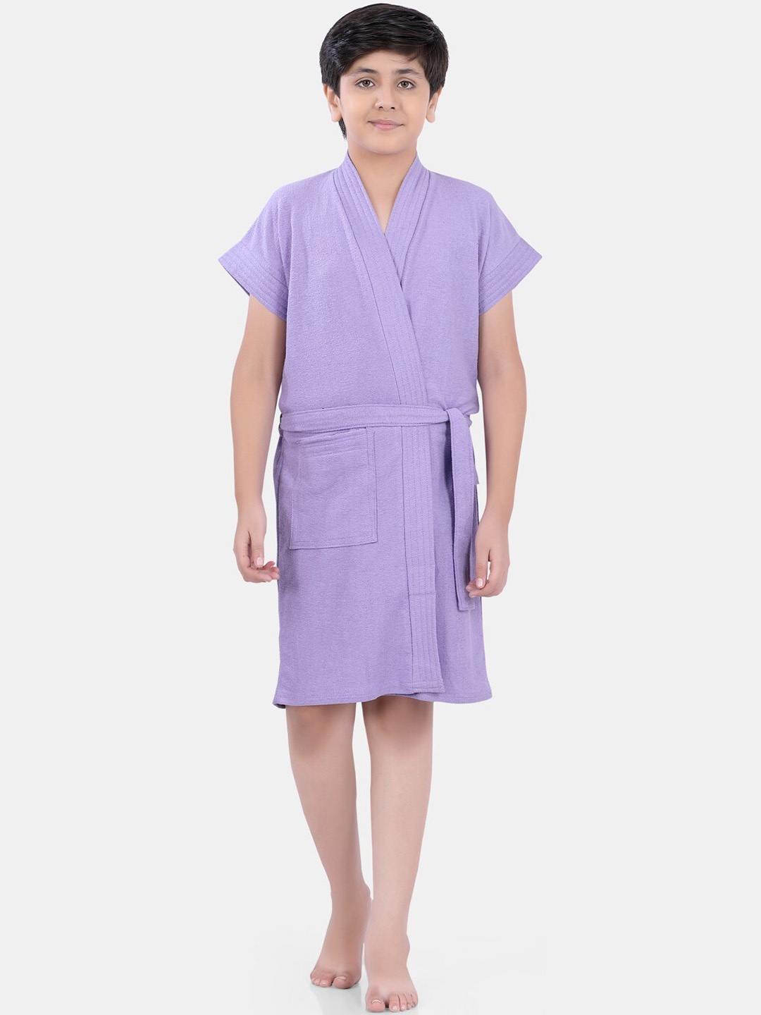 

POPLINS Boys Lavender Solid Bath Robe
