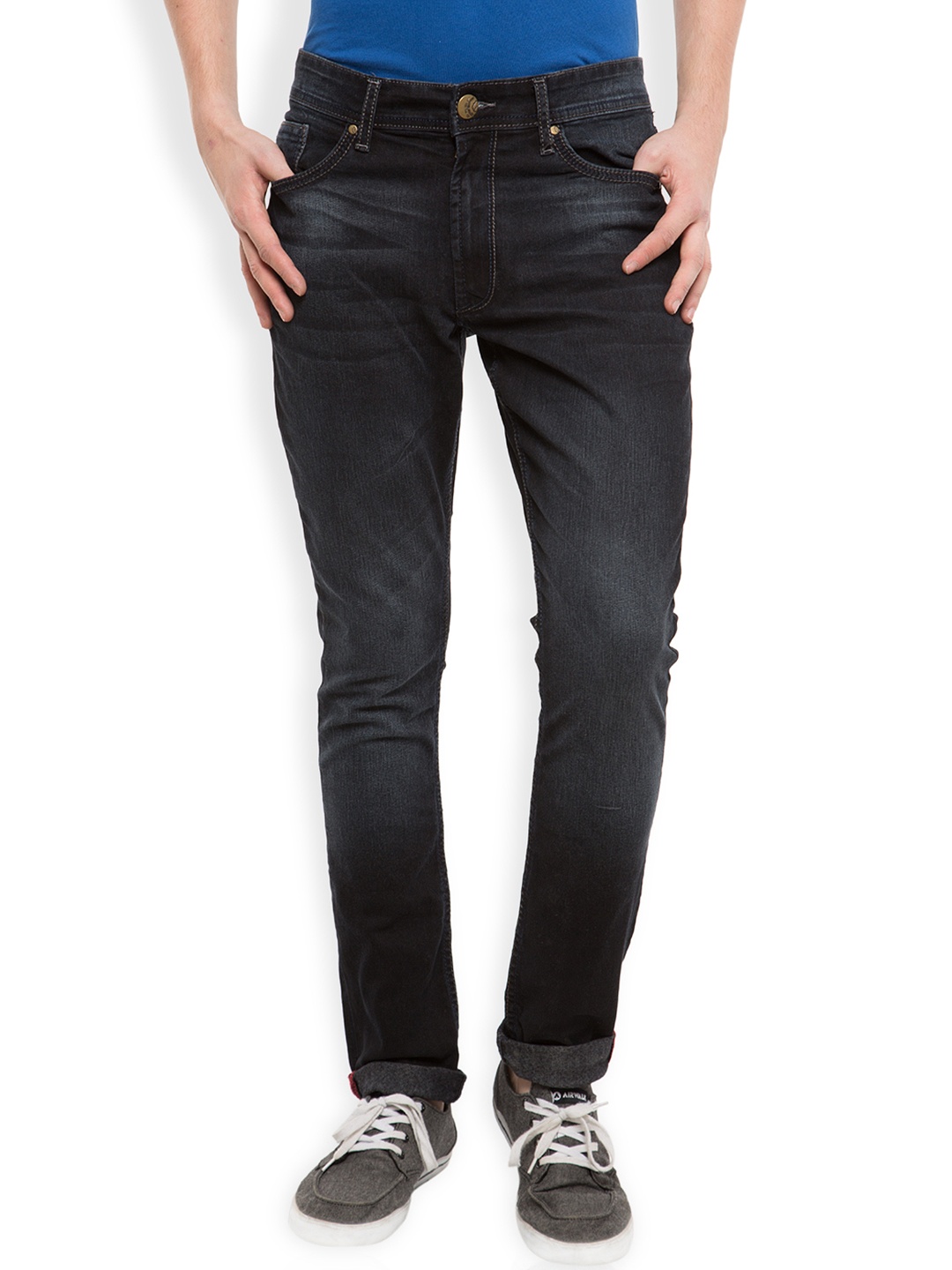 

LOCOMOTIVE Men Black Dragon Fit Stretchable Jeans