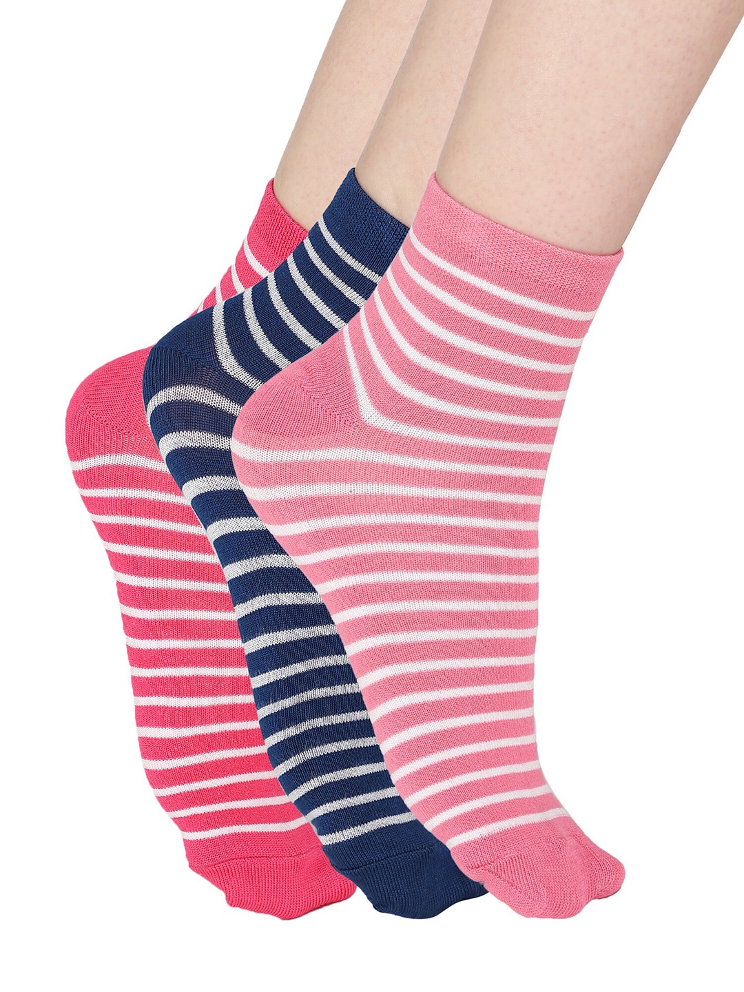 

Bodycare Women Pack of 3 Assorted Above Ankle Length Socks