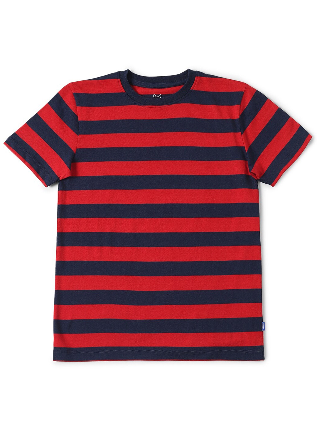 

Jack & Jones Boys Red Striped Pure Cotton T-shirt