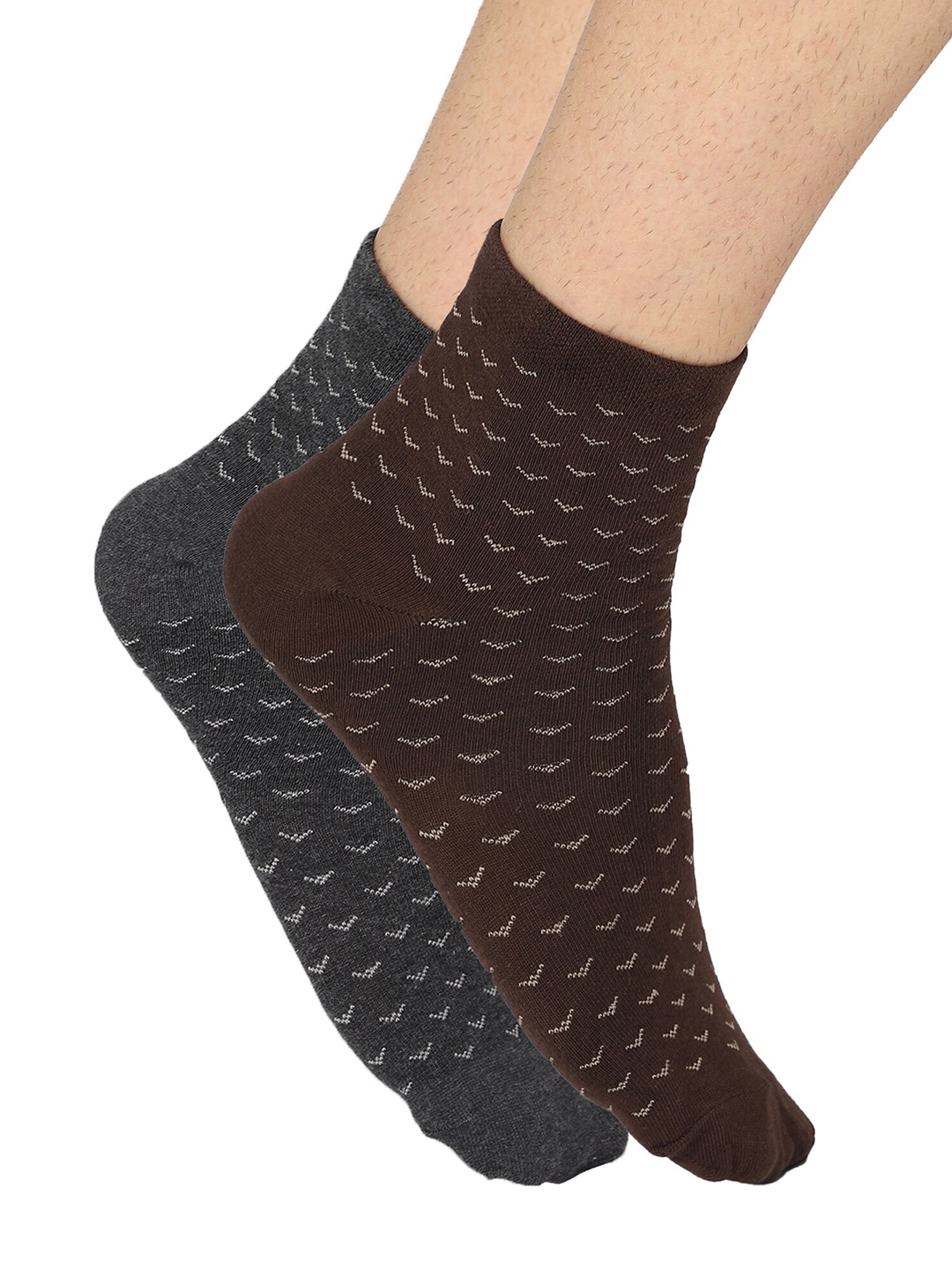 

Bodycare Men Pack of 2 Above Ankle Length Socks, Brown