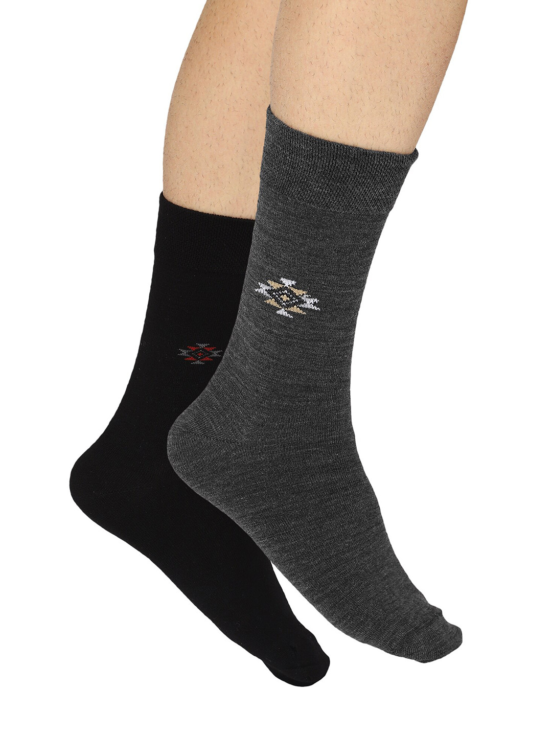 

Bodycare Pack of 2 Grey Melange & Black Socks