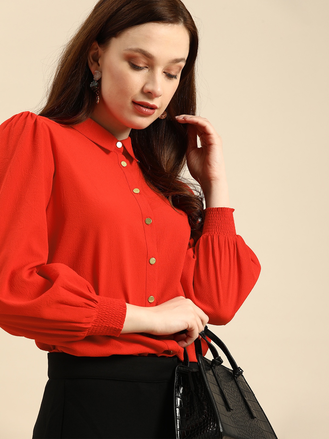 

all about you Women Red Casual Shirt