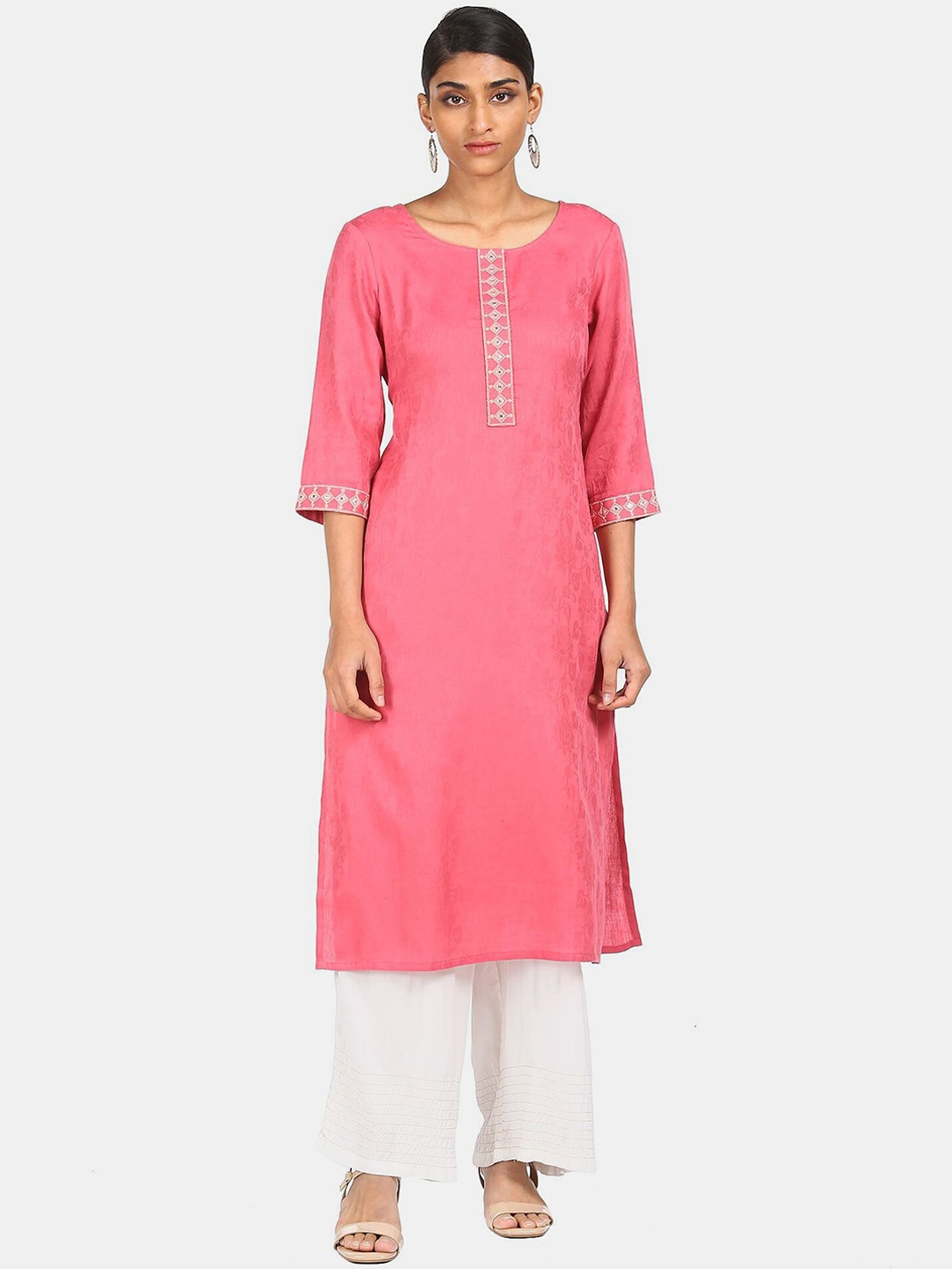 

Karigari Women Pink Gotta Patti Kurta