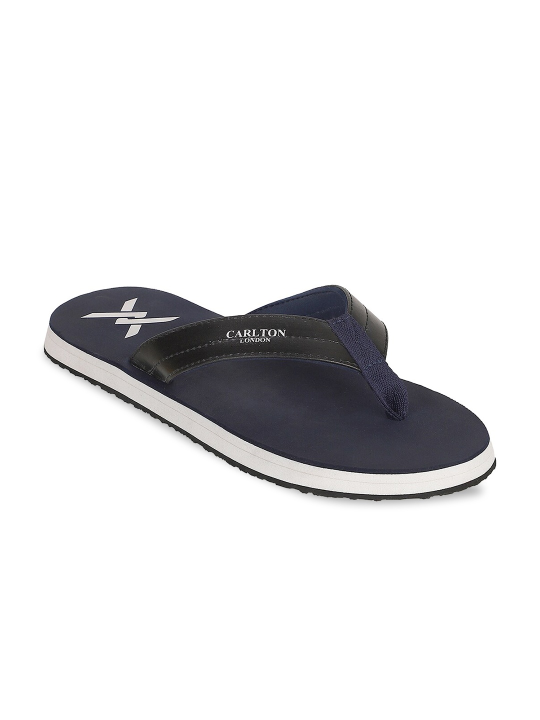 

Carlton London Men Navy Blue & White Thong Flip-Flops