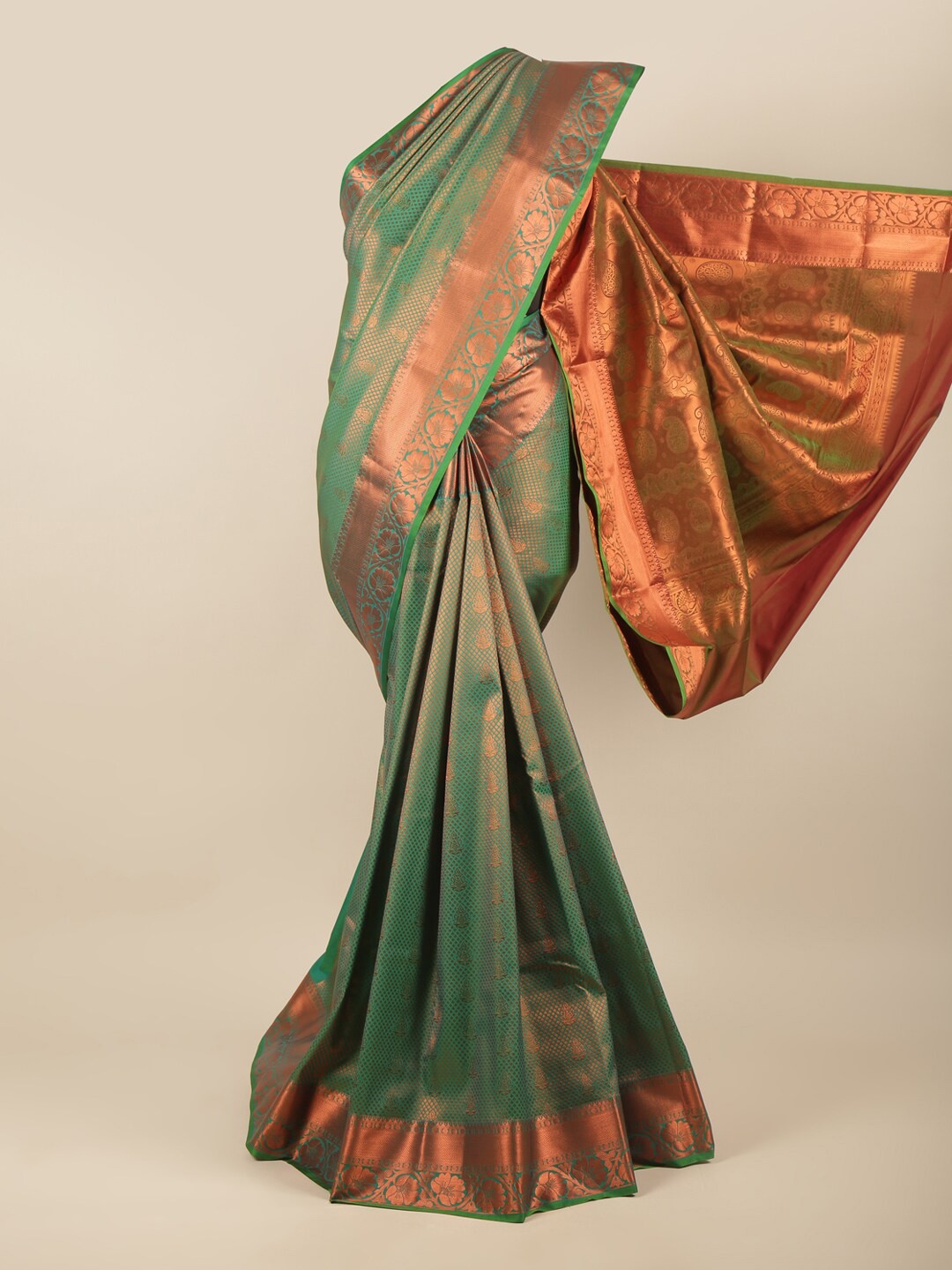 

Pothys Green Woven Design Art Silk Saree