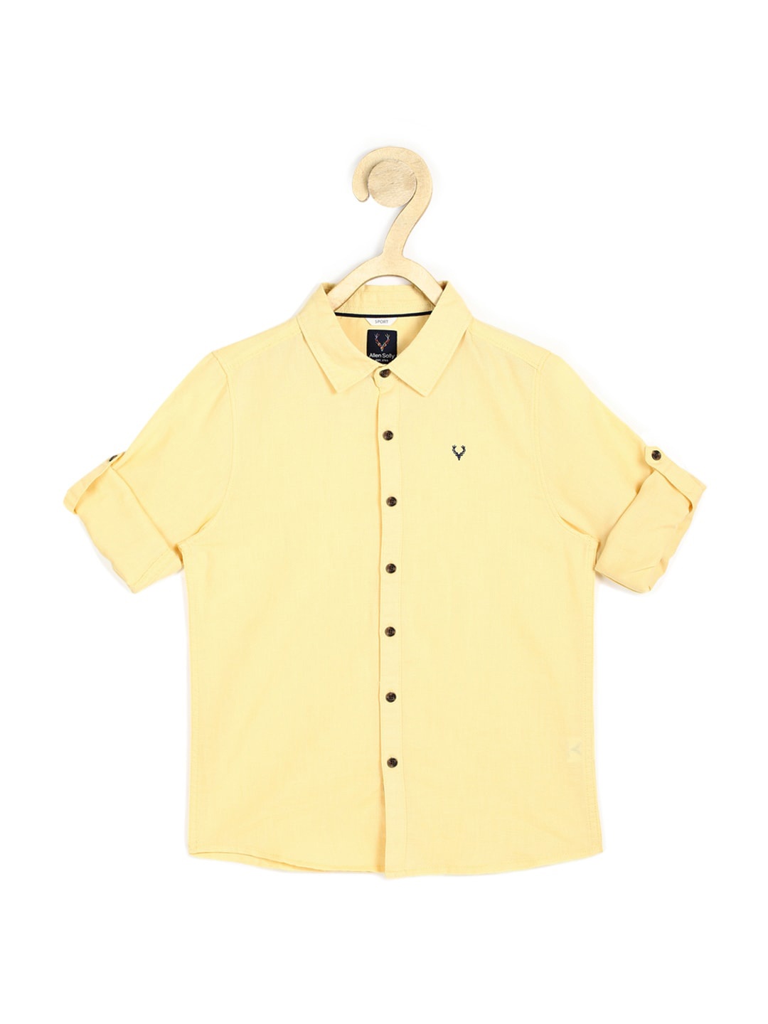 

Allen Solly Junior Boys Yellow Slim Fit Casual Shirt