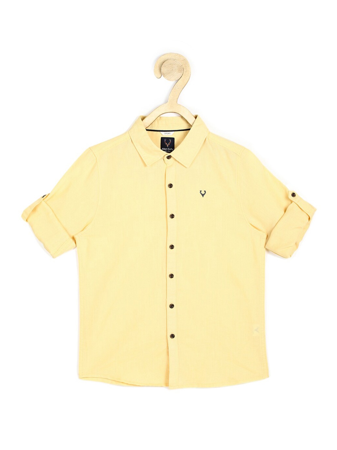 

Allen Solly Junior Boys Yellow Slim Fit Casual Shirt