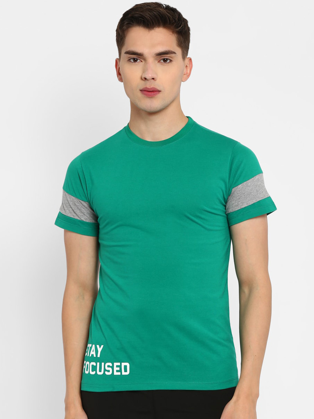 

Yuuki Men Green & Grey T-shirt