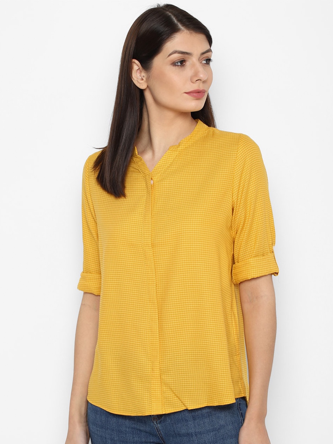 

Allen Solly Woman Women Yellow Casual Shirt
