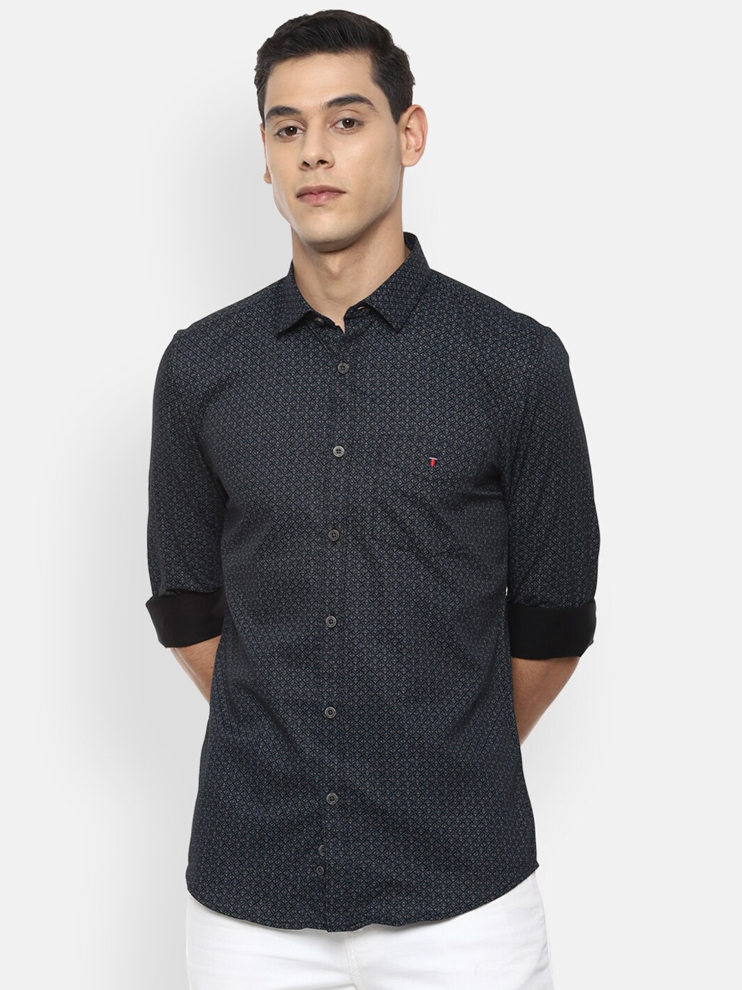 

Louis Philippe Sport Men Black Slim Fit Printed Casual Shirt