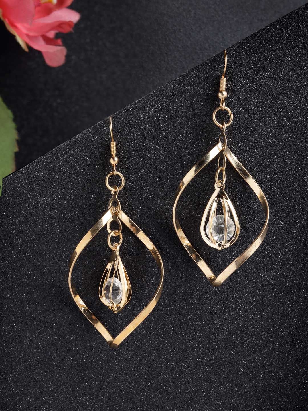 

VOGUE PANASH Gold-Toned Quirky Drop Earrings