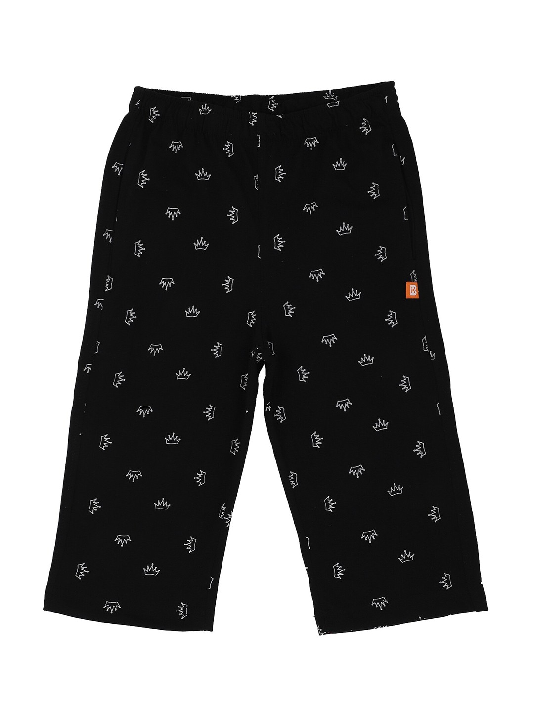

PROTEENS Girls Black & White Printed Cotton Capris