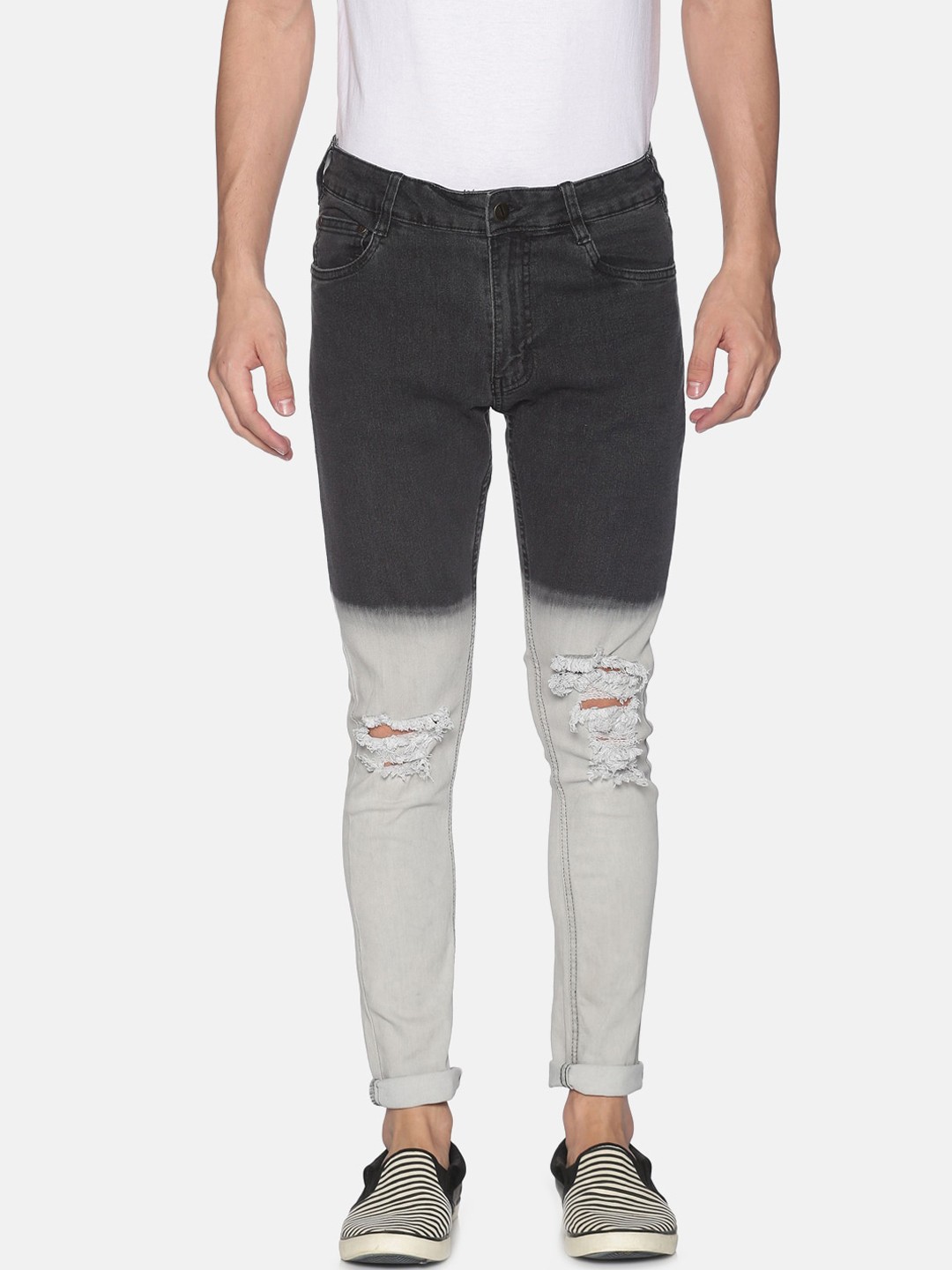 

IMPACKT Men Grey Slim Fit Mildly Distressed Stretchable Jeans
