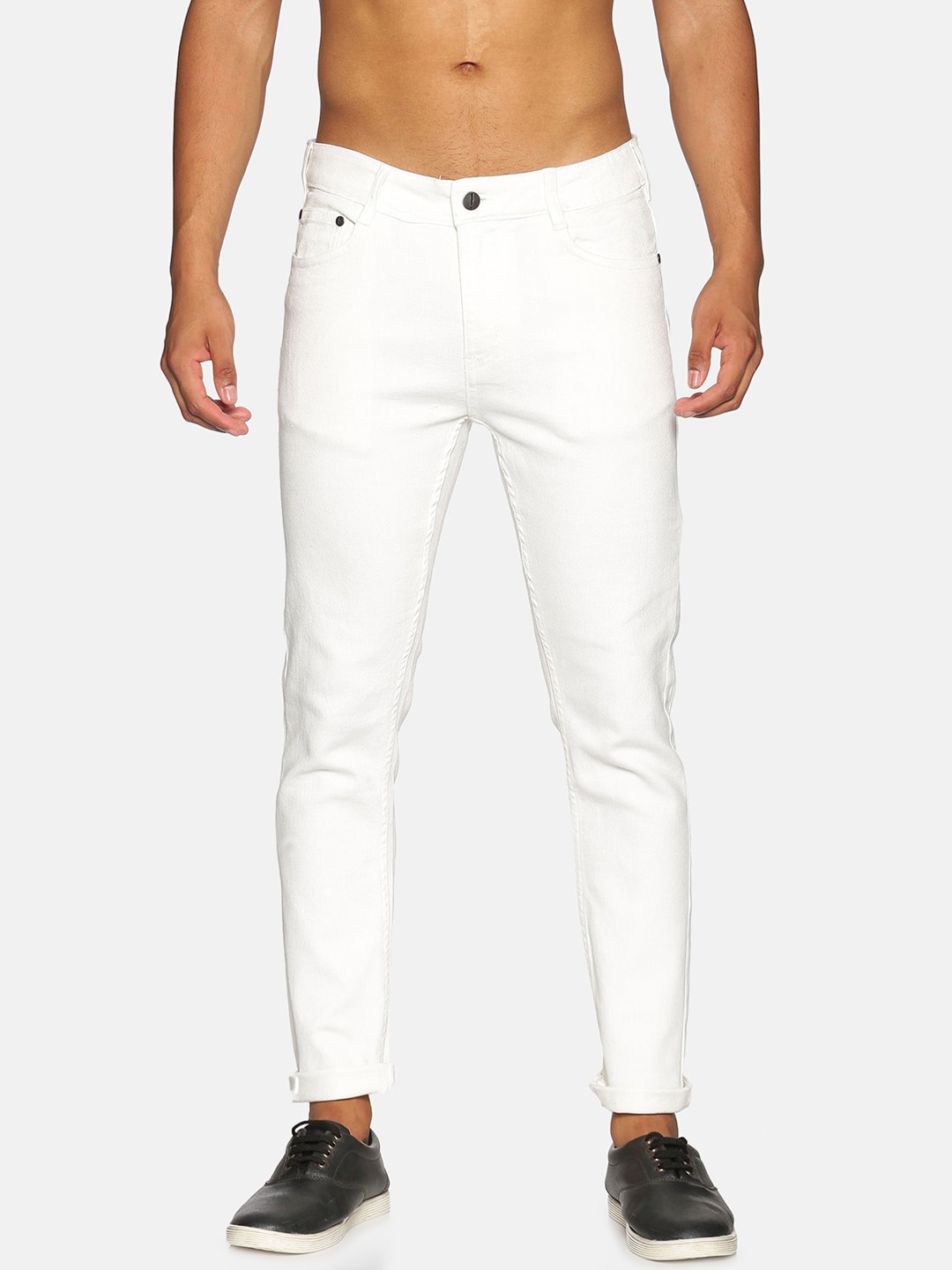 

IMPACKT Men White Slim Fit Mildly Distressed Stretchable Jeans