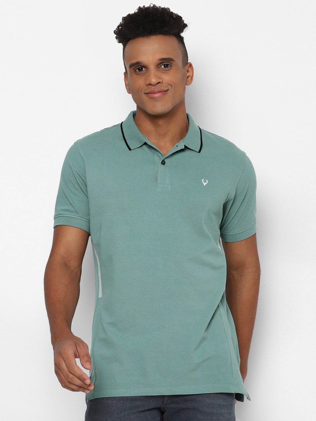 

Allen Solly Sport Men Blue Polo Collar T-shirt
