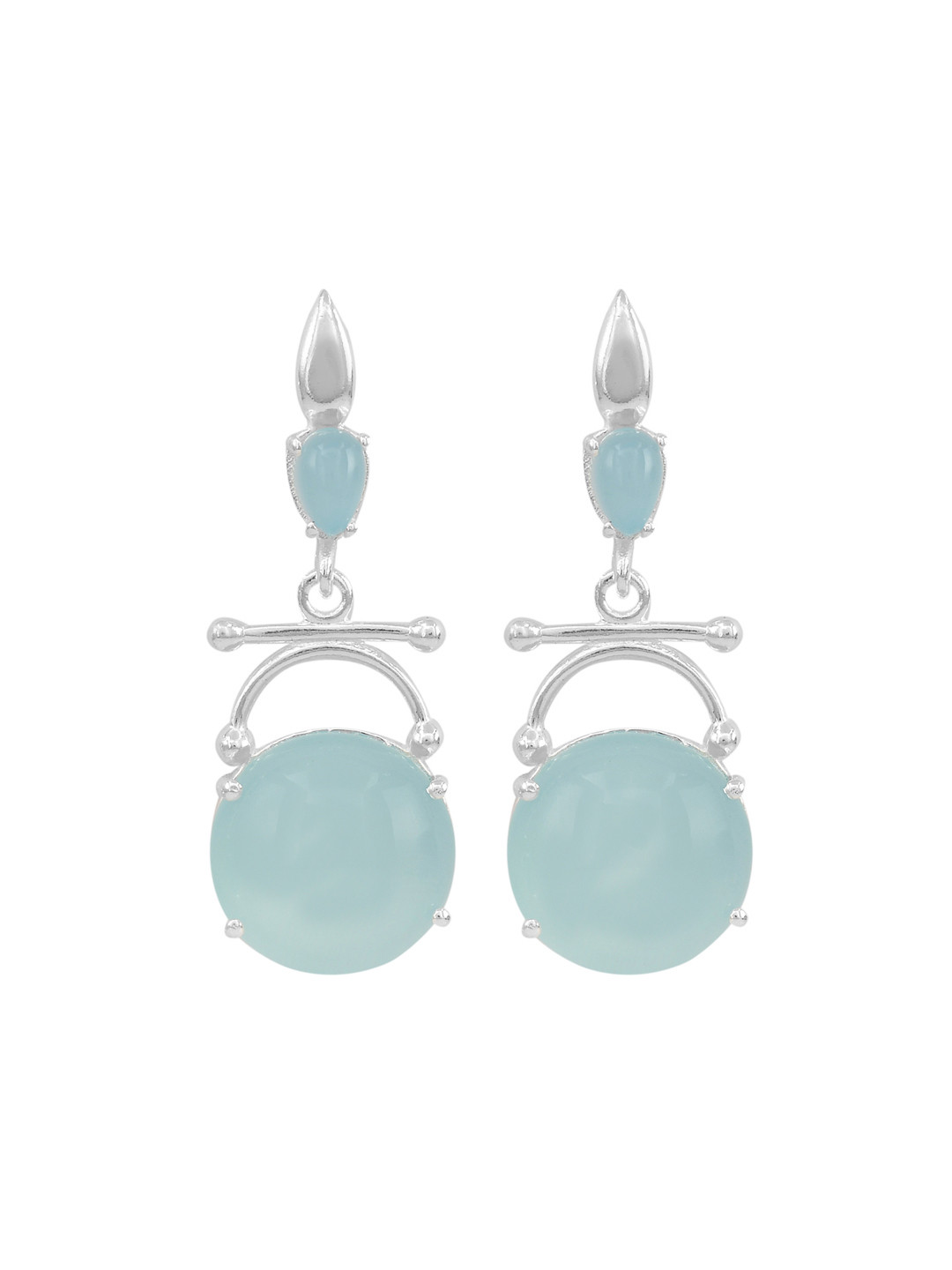 

ERILINE JEWELRY Silver-Toned Contemporary Drop Earrings