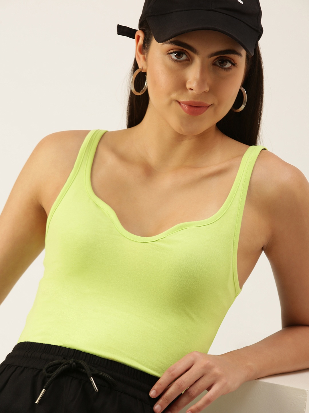 

FOREVER 21 Women Green Solid Top