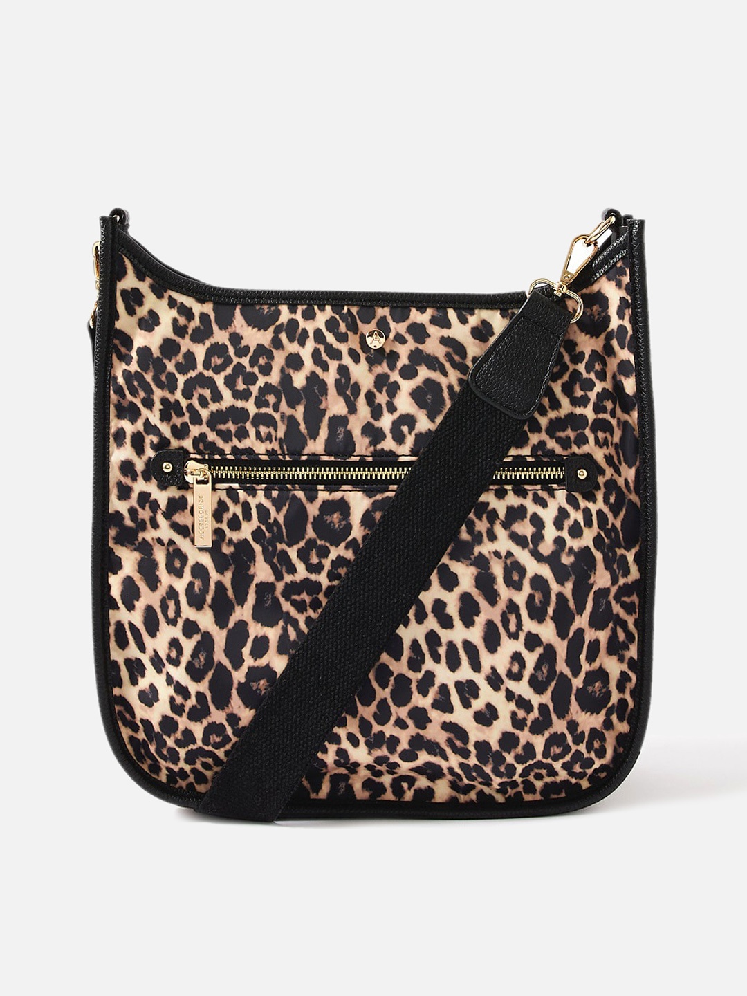 

Accessorize Women Brown Animal Printed Structured Sling Bag