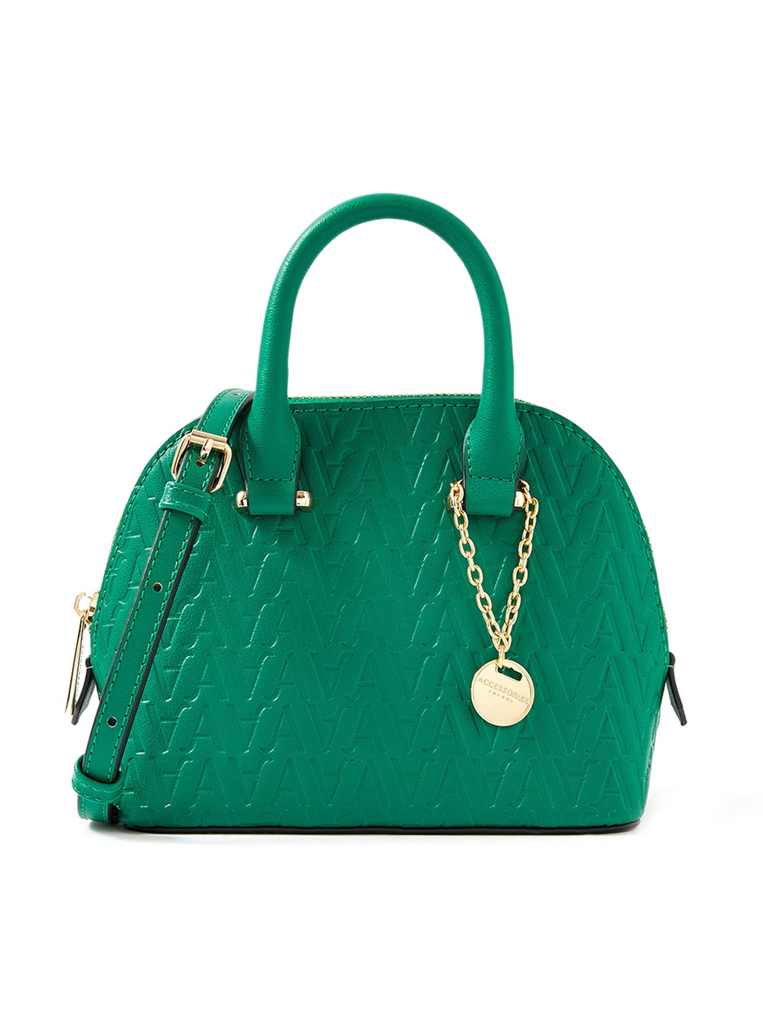 

Accessorize Green Swagger Satchel with Quilted