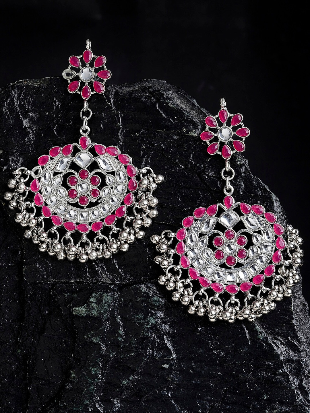 

KARATCART Red Classic Chandbalis Earrings