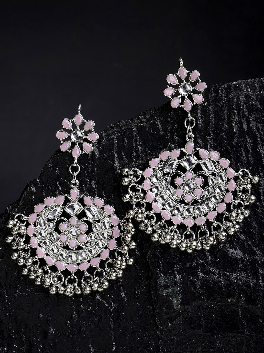 

KARATCART Pink Classic Chandbalis Earrings