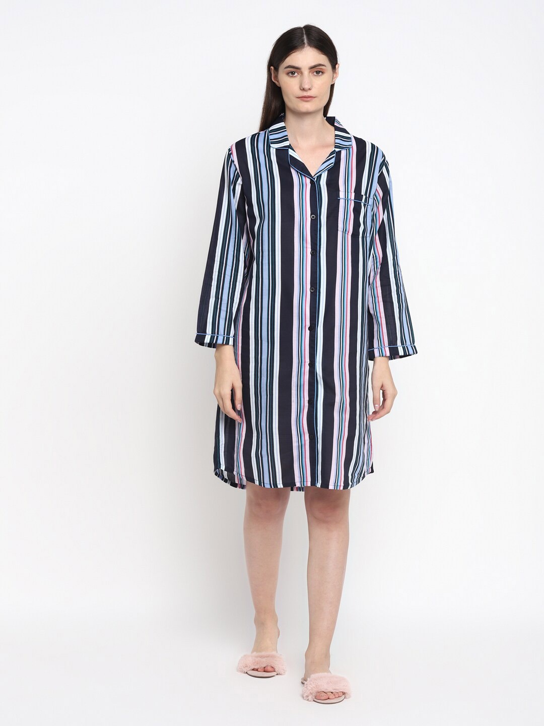 

shopbloom Black Striped Nightdress