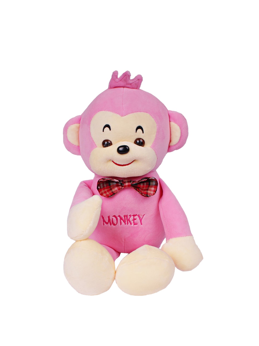 

DukieKooky Kids Pink & Cream Coloured Monkey With Bow Tie